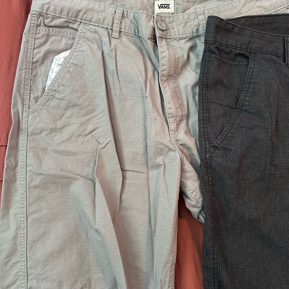 Vans Gray and Black Chino cargo shorts